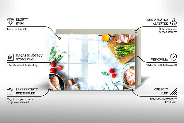 Glas Ceranfeldabdeckung Zutaten in der Küche
