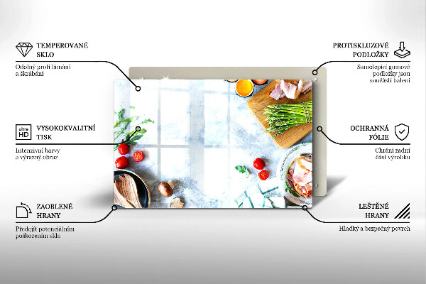 Glas Ceranfeldabdeckung Zutaten in der Küche