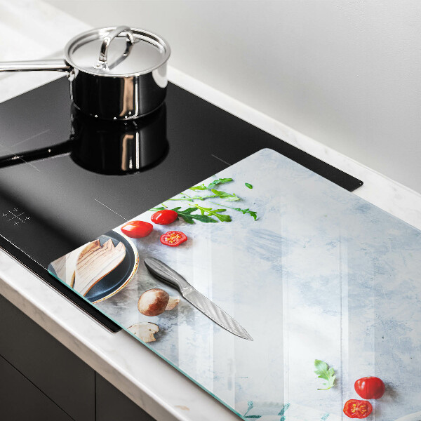 Glas Ceranfeldabdeckung Zutaten in der Küche