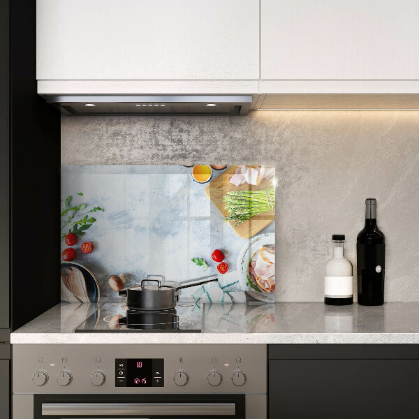 Glas Ceranfeldabdeckung Zutaten in der Küche