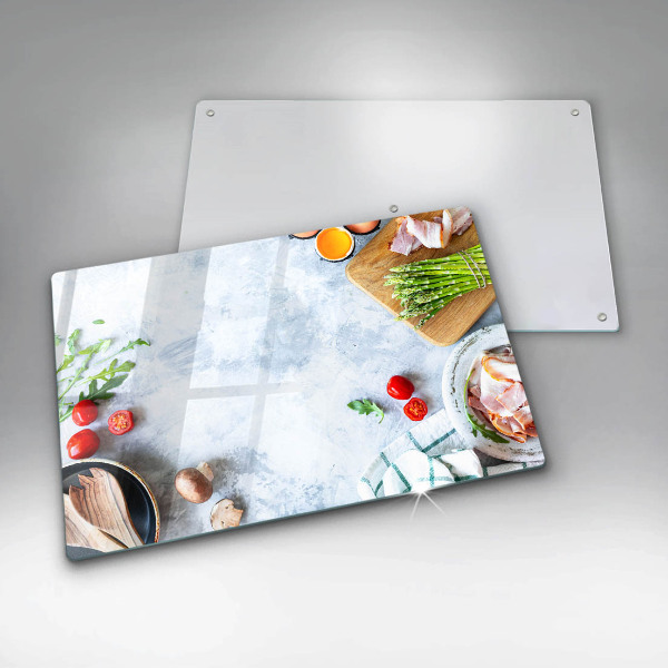 Glas Ceranfeldabdeckung Zutaten in der Küche