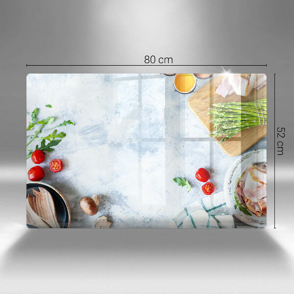 Glas Ceranfeldabdeckung Zutaten in der Küche