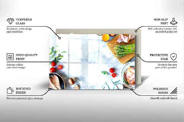 Glas Ceranfeldabdeckung Zutaten in der Küche