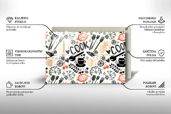 Glas Ceranfeldabdeckung Cartoon-Küchenmotiv