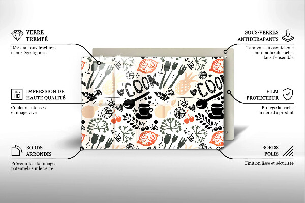 Glas Ceranfeldabdeckung Cartoon-Küchenmotiv