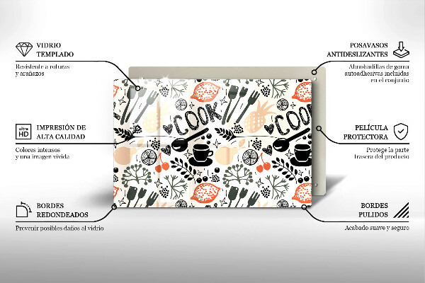 Glas Ceranfeldabdeckung Cartoon-Küchenmotiv