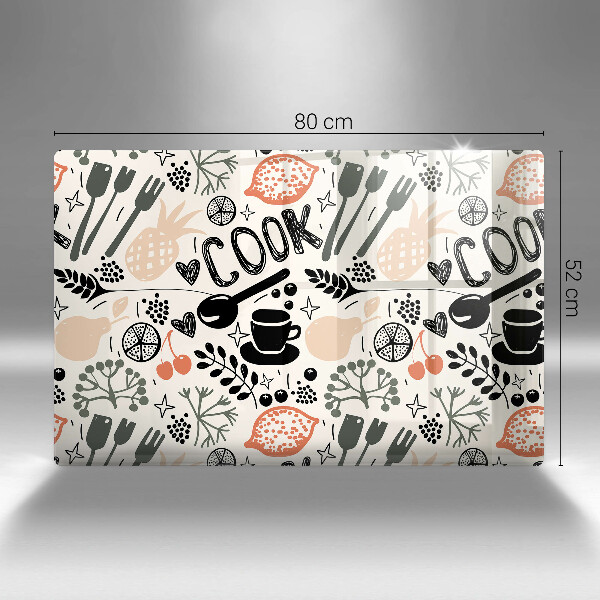 Glas Ceranfeldabdeckung Cartoon-Küchenmotiv