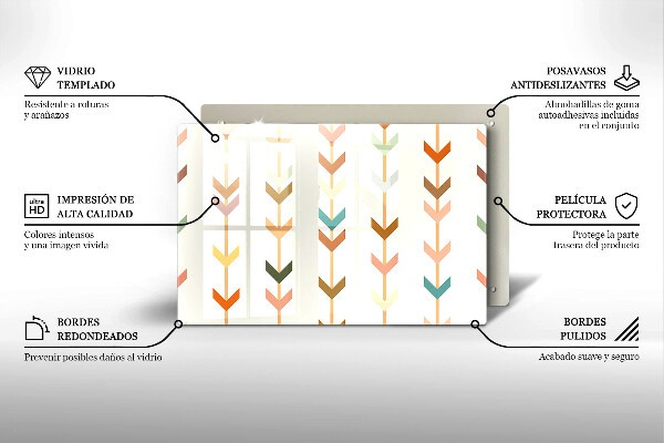 Glas Ceranfeldabdeckung Geometrische Elemente