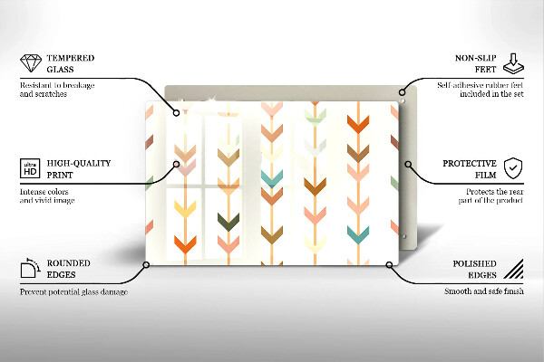 Glas Ceranfeldabdeckung Geometrische Elemente