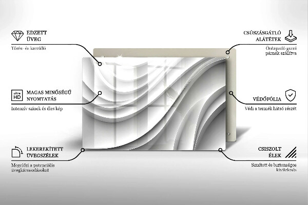 Glas Ceranfeldabdeckung Geometrische Linien