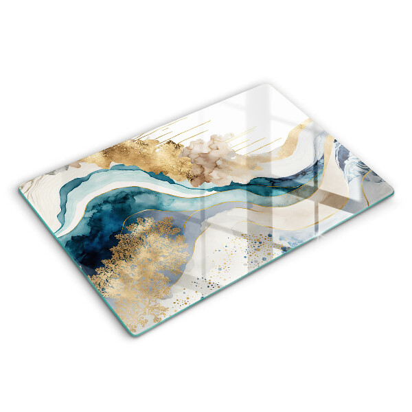Glas Ceranfeldabdeckung Bunter Marmor