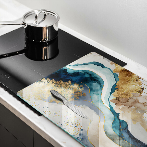 Glas Ceranfeldabdeckung Bunter Marmor