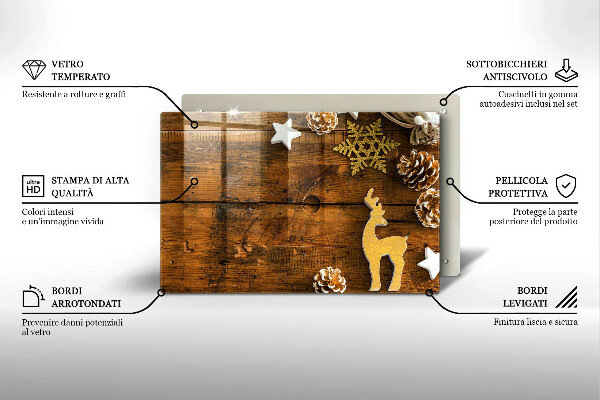 Glas Ceranfeldabdeckung Weihnachtsdekorationen