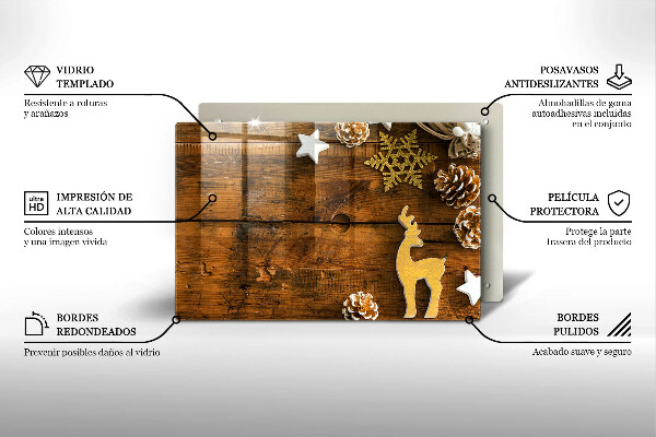 Glas Ceranfeldabdeckung Weihnachtsdekorationen