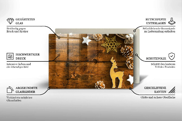 Glas Ceranfeldabdeckung Weihnachtsdekorationen