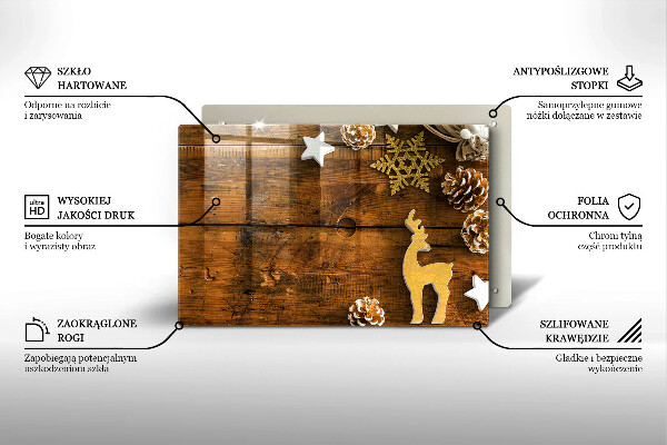 Glas Ceranfeldabdeckung Weihnachtsdekorationen