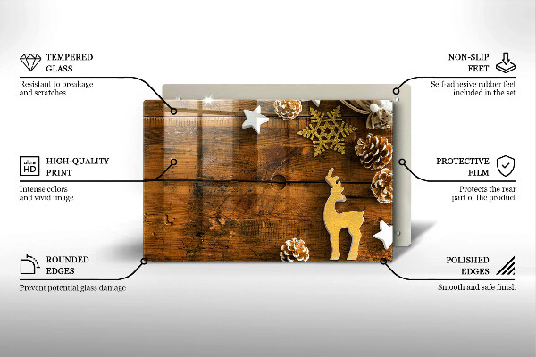 Glas Ceranfeldabdeckung Weihnachtsdekorationen