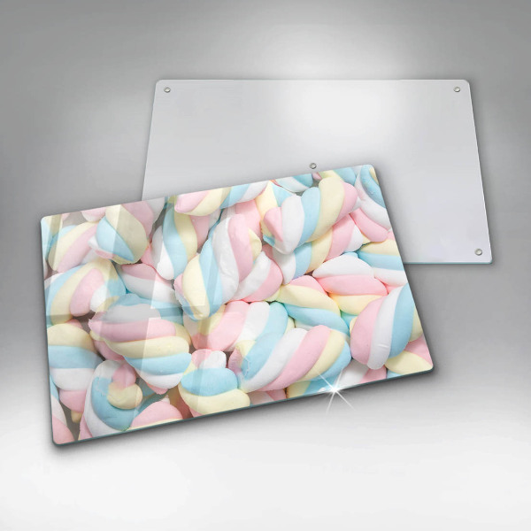 Glas Ceranfeldabdeckung Bunte Marshmallows