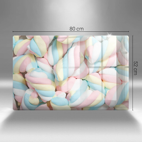Glas Ceranfeldabdeckung Bunte Marshmallows