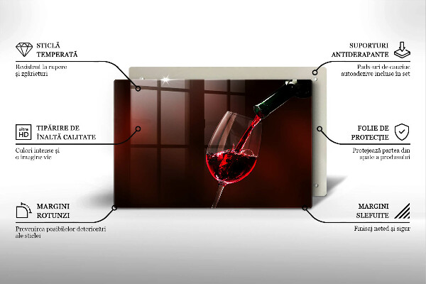 Glas Ceranfeldabdeckung Ein Glas Wein