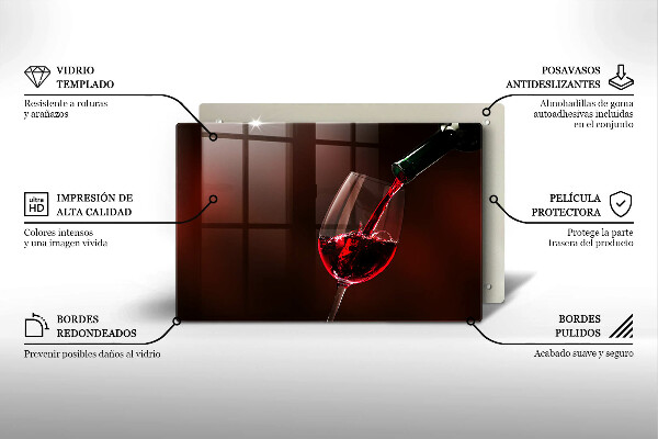 Glas Ceranfeldabdeckung Ein Glas Wein