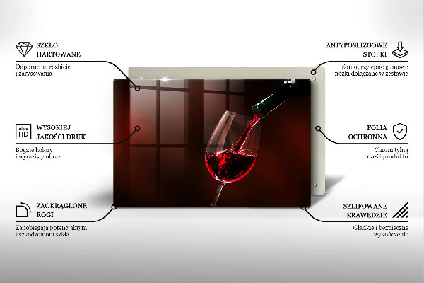 Glas Ceranfeldabdeckung Ein Glas Wein