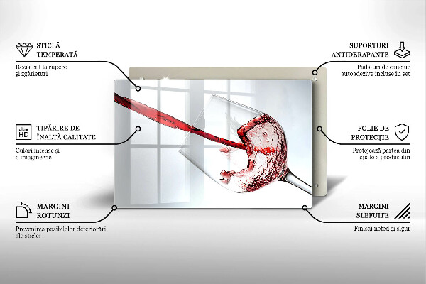 Glas Ceranfeldabdeckung Rotwein