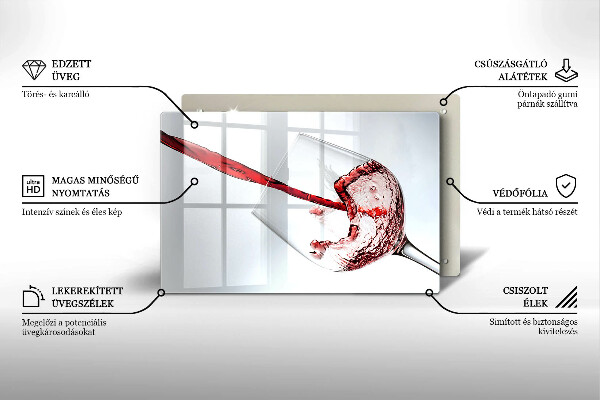 Glas Ceranfeldabdeckung Rotwein