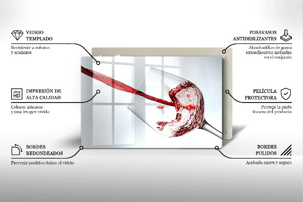 Glas Ceranfeldabdeckung Rotwein