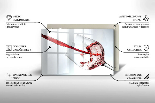 Glas Ceranfeldabdeckung Rotwein