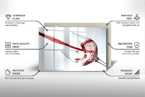 Glas Ceranfeldabdeckung Rotwein
