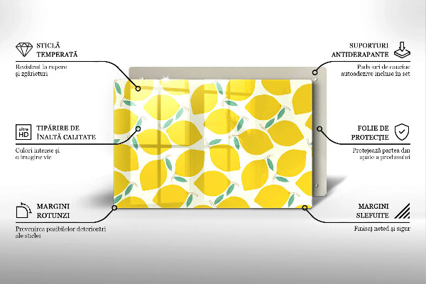 Glas Ceranfeldabdeckung Cartoon-Zitronen