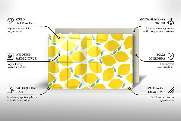 Glas Ceranfeldabdeckung Cartoon-Zitronen