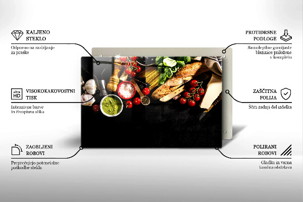 Glas Ceranfeldabdeckung Italienische Zutaten und Gewürze