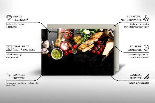 Glas Ceranfeldabdeckung Italienische Zutaten und Gewürze