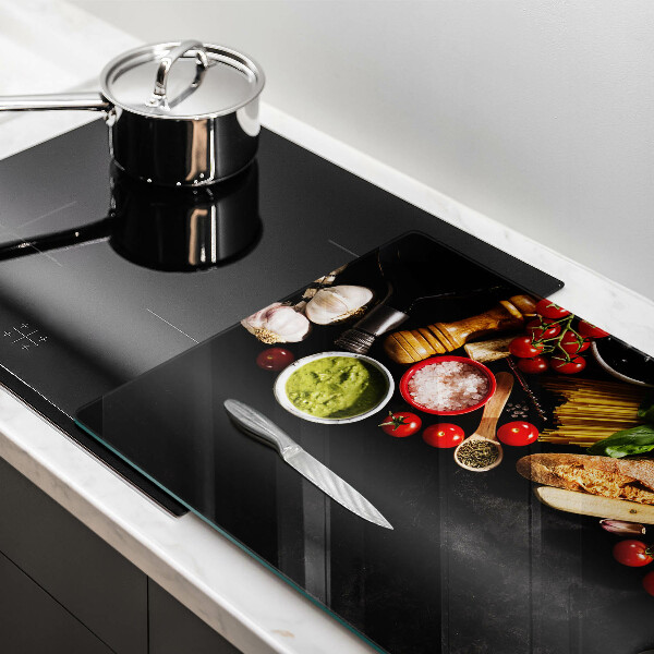 Glas Ceranfeldabdeckung Italienische Zutaten und Gewürze