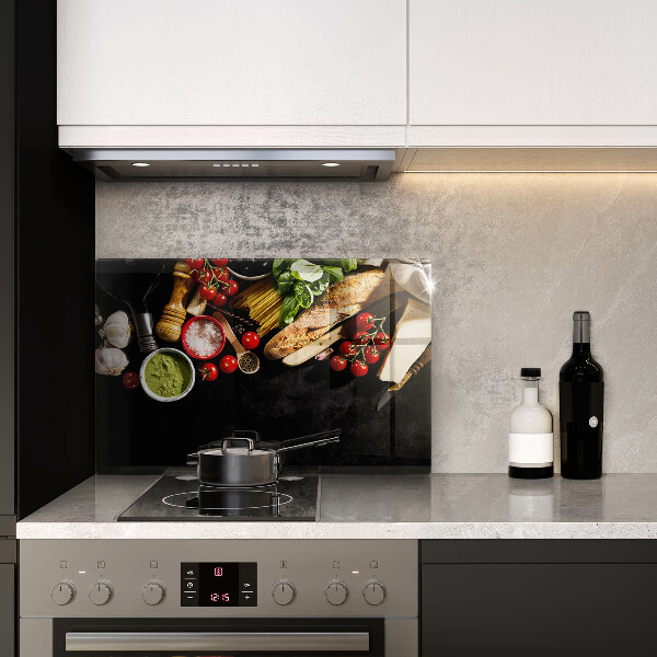 Glas Ceranfeldabdeckung Italienische Zutaten und Gewürze