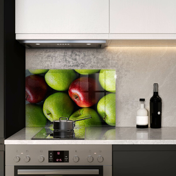 Glas Ceranfeldabdeckung Saftige Äpfel