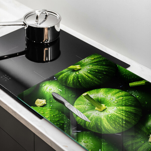 Glas Ceranfeldabdeckung Grüne Kürbisse