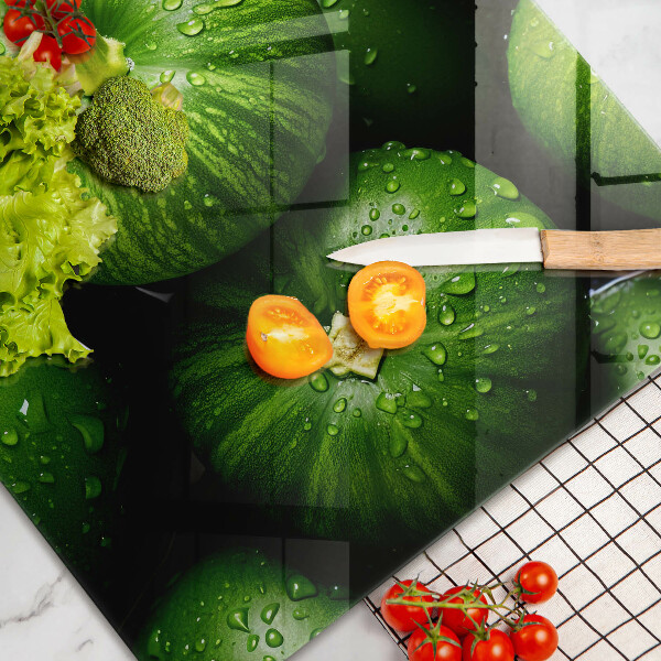 Glas Ceranfeldabdeckung Grüne Kürbisse