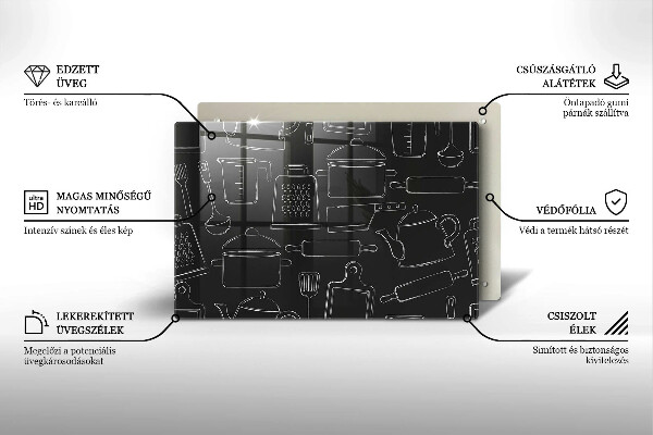 Glas Ceranfeldabdeckung Cartoon-Küchenzubehör
