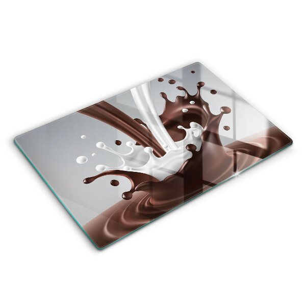 Glas Ceranfeldabdeckung Milch und Schokolade