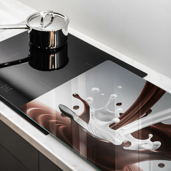 Glas Ceranfeldabdeckung Milch und Schokolade