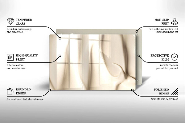 Glas Ceranfeldabdeckung Cremiges Eis