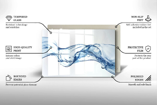 Glas Ceranfeldabdeckung Kristallwasser