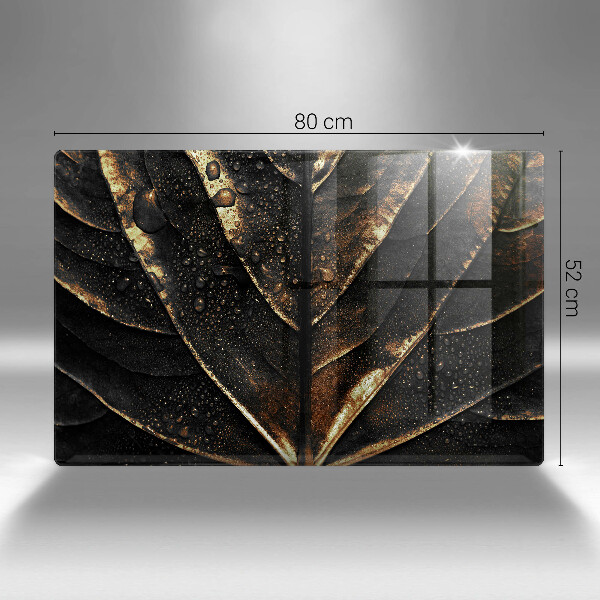 Glas Ceranfeldabdeckung Gold Blatt