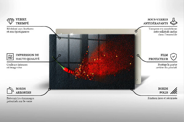 Glas Ceranfeldabdeckung Chilischote