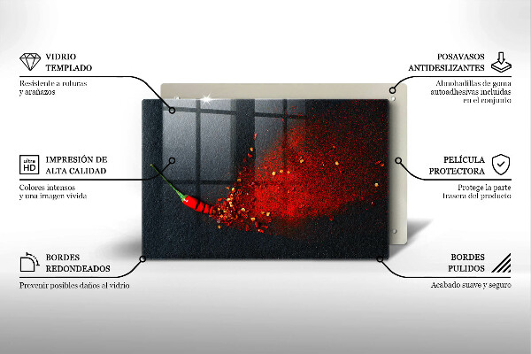 Glas Ceranfeldabdeckung Chilischote