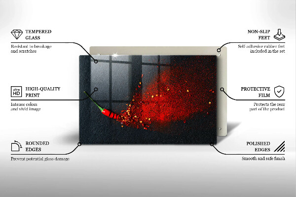 Glas Ceranfeldabdeckung Chilischote