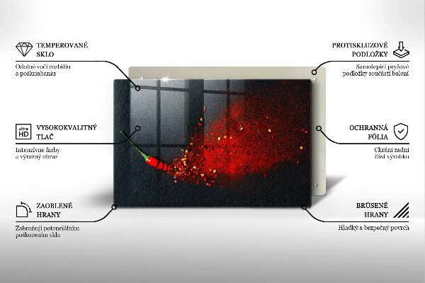 Glas Ceranfeldabdeckung Chilischote
